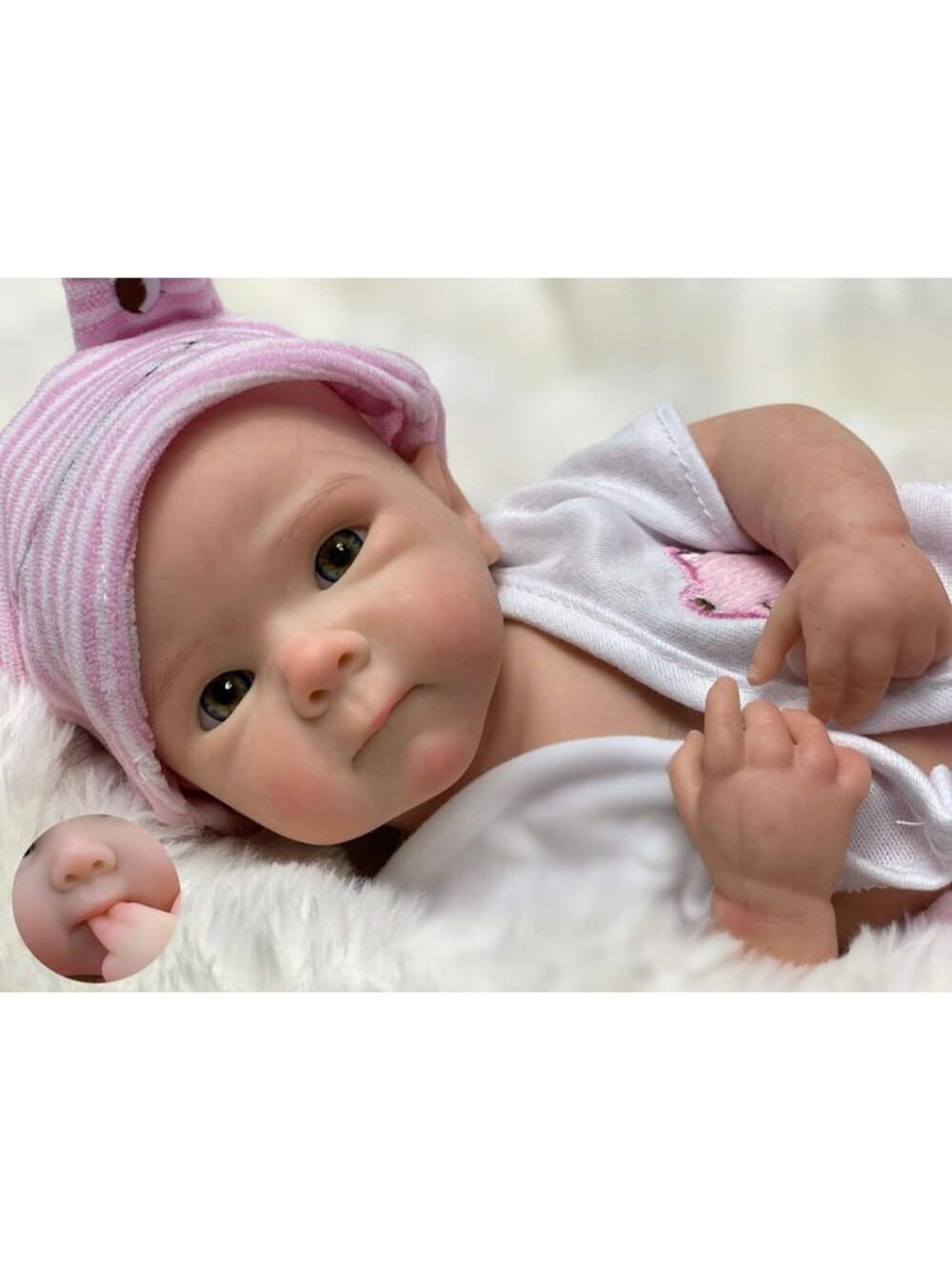 12 inch Full Body Silicone Baby Doll Girl Reborn Baby Dolls Realistic Open Mouth